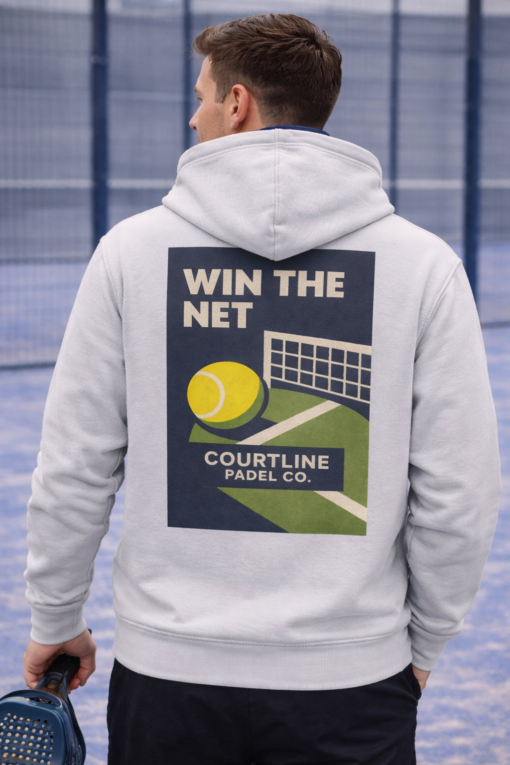 Courtline Win The Net Padel Hoodie Light Weight | Premium Padel Clothing